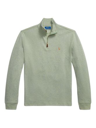 Polo Ralph Lauren Felpa Estate-Rib con zip - Verde