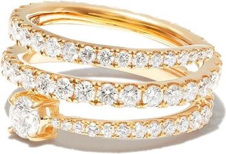 Anita Ko 18kt yellow gold Coil diamond ring - women - Diamond/18kt Yellow Gold - 6 1/2