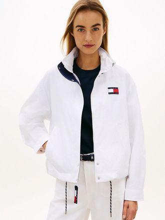 Tommy Hilfiger Womens Water-Resistant Sailing Jacket - White - XXL