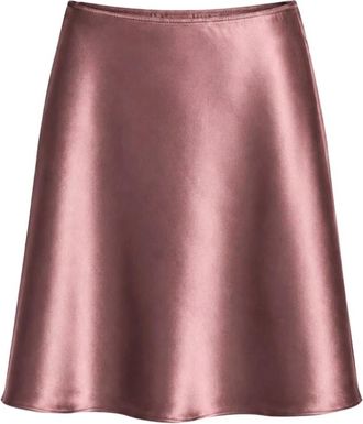 Vince Lingerie-Trim Short Satin Slip Skirt - Dames - Korte rokken - Roze - XS - Rokken