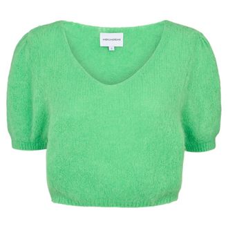 Americandreams Lolanda Pullover - Dames - Ronde hals truien - Groen - S - Wol - Truien & Vesten