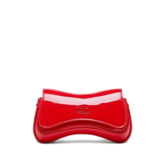 Diesel Cross Body Bags, female, Red, Size: ONE SIZE Play Crossbody XS