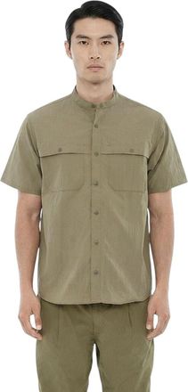 Woolrich Green Mandarin Collar Shirt