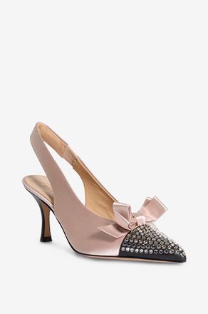 Chlo&eacute; Pumps mit Stilettoabsatz aus verziertem Satin Alba