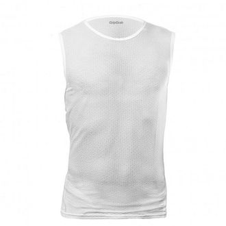 GripGrab Ultralight Sleeveless Mesh Baselayer Funktionsshirt - Unisex | grau/wei&szlig;