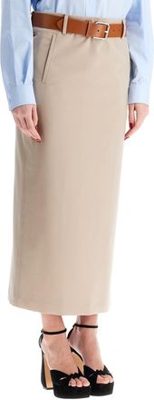 Moschino Womens Jupe With Beige Wool Skirt - Tan - Size EU 40 (Womens)