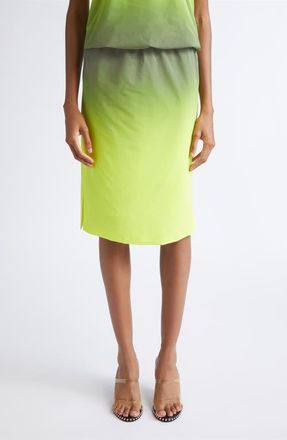 Alexander Wang Gradient Reflective Skirt in Silver/Yellow at Nordstrom, Size X-Small