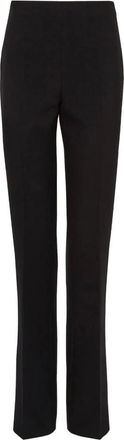 Ferragamo Pantalones de Lana Sastre Tiro Alto - Trousers - Mujer - Negro - M