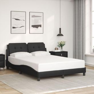 vidaXL Vidaxl - Estructura De Cama Sin Colch&oacute;n Cuero Sint&eacute;tico Negro 140x190 Cm