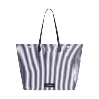 Dolce & Gabbana Heren, Tassen, Blauw, Maat: ONE Size Katoen
