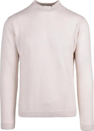 Daniele Fiesoli Truien & Vesten, Heren, Beige, XL, Wol, Pullover Girocollo