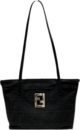 Fendi Pre-owned Shoulder Bags, female, Black, Size: ONE SIZE Pre-owned Vintage Tote Bag