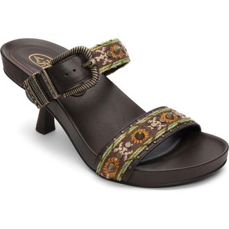 Ash Joey Embroidered Buckle Slide Sandal in Africa at Nordstrom, Size 5Us