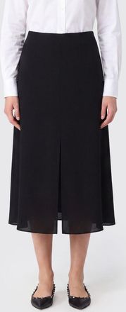 Valentino Garavani High-Waisted A-Line Midi Skirt in Pure Red Silk