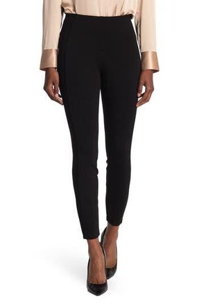 T Tahari High Waist Ponte Knit Leggings in Black at Nordstrom Rack, Size X-Small