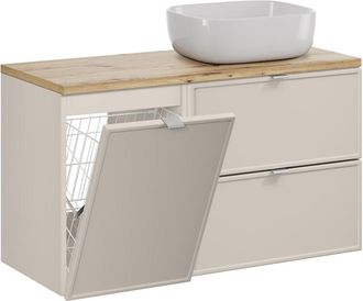 Petits Meubles Mueble lavabo cesto de ropa estratificado 100.6cm