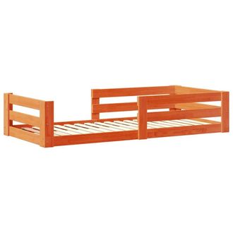 Berkfield Home Decorative Bed Frame without Mattress Wax Brown 80x200 cm Solid W