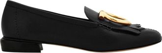 Ferragamo Silvy Loafers - Dames - Pumps - Zwart - 36 1/2 EU - Leer - Schoenen