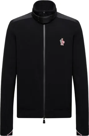 Moncler Moncler Zip-up Turtleneck Sweatshirt, Men, Black, Size: Xxl