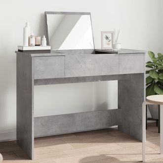 vidaXL Tocador Con Espejo Color Gris Hormig&oacute;n 100x45x76 Cm Vidaxl