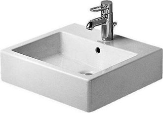 Duravit Duravit - Vero Lavabo Con Rebosadero Piso Para Grifer&iacute;a 500x470mm 1 Orificio Para Grifer&iacute;a Blanco