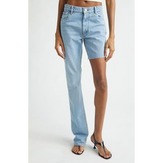 Coperni One Leg Boyfriend Jeans in Blue Light Blue at Nordstrom, Size 12 Us
