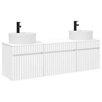 vidaXL Juego De Muebles De Ba&ntilde;o 3 Uds. Blanco 49 X 44,5 X 65 Cm Vidaxl