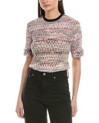 M Missoni Zig Zag Patterned Cropped Knit Top