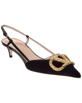 Valentino Vlogo 40 Velvet Slingback Pump