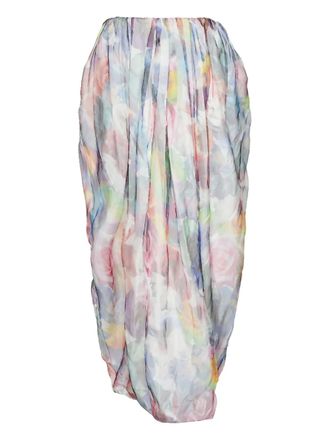Jil Sander egg-shaped floral-print skirt - Pink