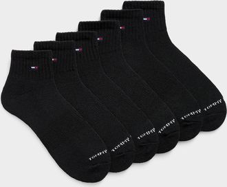 Tommy Hilfiger Mens Mini-logo ankle socks 6-pack