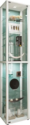 ebuy24 Ebuy24 - Vitrina De Vidrio Vcm De Pie Vitrina De Vidrio Con Vidrio De Seguridad Esg Dimensiones Aprox. Al. 227 X An. 50 X P. 38 Cm Soporte Vitrina De 