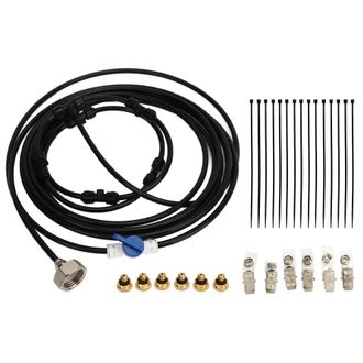 OEM Kit De Pulverizaci&oacute;n Para Ventilador De Refrigeraci&oacute;n, Que Incluye Una Manguera De 6 Metros, 6 Boquillas Y Un Adaptador De 19 Mm, Apto Para Uso En Ext