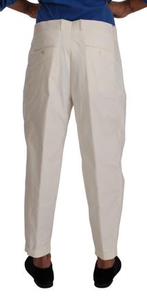 Dolce & Gabbana Cotton-Stretch Dress Trousers - White