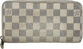 Louis Vuitton Pre-owned Wallets, male, White, Size: ONE SIZE Pre-owned Zippy Wallet Damier Azur