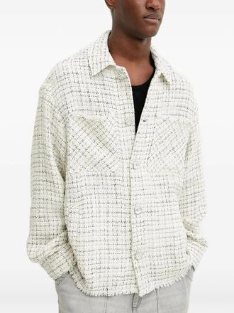 Iro Giacca-camicia in tweed con frange - Toni neutri