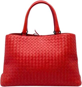 Bottega Veneta Borsa Tote Intrecciata Pre-owned - - Pre-owned - Donna - Rosso - ONE SIZE