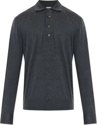 Eleventy Kasjmier polo - Heren - Polos - Grijs - XL - Kasjmier - Tops