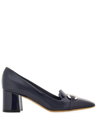 Ferragamo Pumps con placca Gancini 60mm - Blu