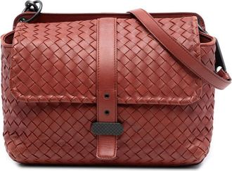 Bottega Veneta Pre-owned Bottega Veneta Nappa Intrecciato Double Sided Flap Messenger Bag B01970417B