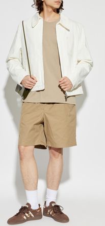 Ami Cotton Shorts With Pockets, Mens, Brown