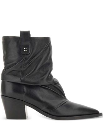 Halmanera 65mm Taby pointed-toe boots - women - Calf Leather/Rubber/Calf Leather - 37 - Black