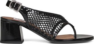 Alaia Sandalen met visnet en hoge hak - Dames - Sandalen met hakken - Zwart - 40 EU - Leer - Schoenen