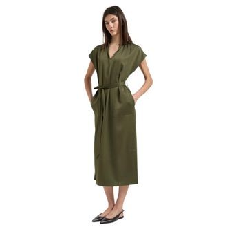 Filippa K Chemisier Midi Dress - female - Filippa K - Midi Dresses - Green - S - Dresses
