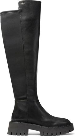 Michael Kors Asher Leren Lug Boot - Dames - Schoenen - Zwart - Maat: 37 EU Leer