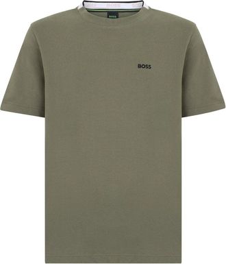 HUGO BOSS Taddy Katoenen Piqu&eacute; T-shirt - Heren - T-shirts - Groen - S - Katoen - Tops