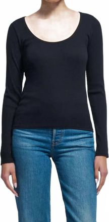 Nation Ltd Elaine Ribbed Long Sleeve Tee In Black