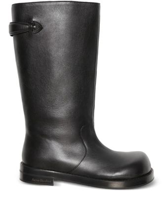 Acne Studios Knielaarzen met gespdetails - Zwart