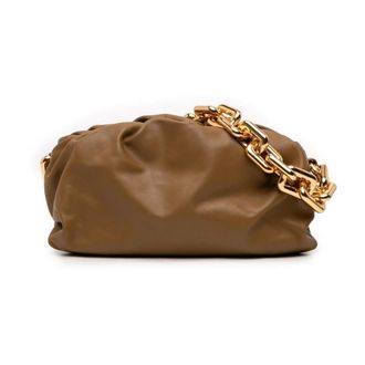 Bottega Veneta Pre-owned Shoulder Bags, female, Brown, Size: ONE SIZE Pre-owned Pouch Leather Handbag
