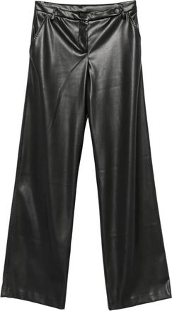 Ermanno Scervino Lederen broek - Dames - Leren Broeken - Zwart - S - Leer - Broeken